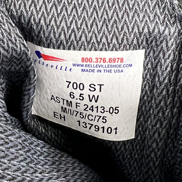 Belleville Goretex 700 ST Vibram Boots 6.5W Military Utility Leather Steel Toe - Picture 8 of 12